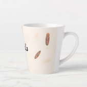 Tasse Latte Collection Boho Populaire Luxe Feathers (Droite)