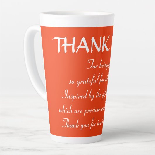 Tasse Latte Collection de cadeaux de foi (Angle gauche)