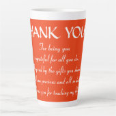 Tasse Latte Collection de cadeaux de foi (Devant)