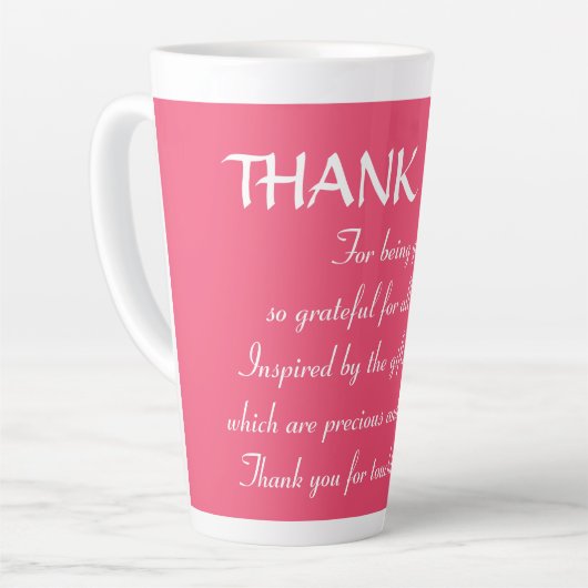 Tasse Latte Collection de cadeaux de foi (Angle gauche)