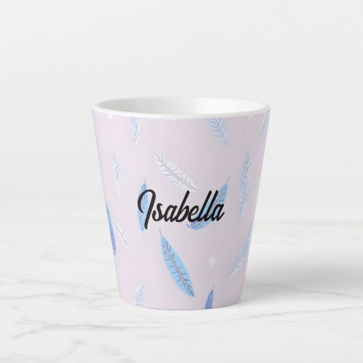 Tasse Latte Collection de luxe de plumes bohème tendance (Devant)