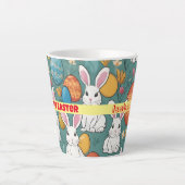 Tasse Latte Collection de Pâques Bunny tendance (Devant)