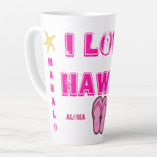 Tasse Latte Collection Hawaii Aloha (Angle gauche)