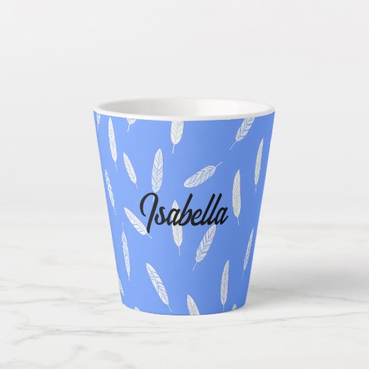 Tasse Latte Collection Luxe Boho Modern Feathers (Devant)