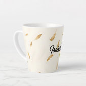 Tasse Latte Collection Luxe Moderne Boho Feathers (Angle gauche)