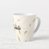 Tasse Latte Collection Luxe Moderne Boho Feathers (Angle droit)