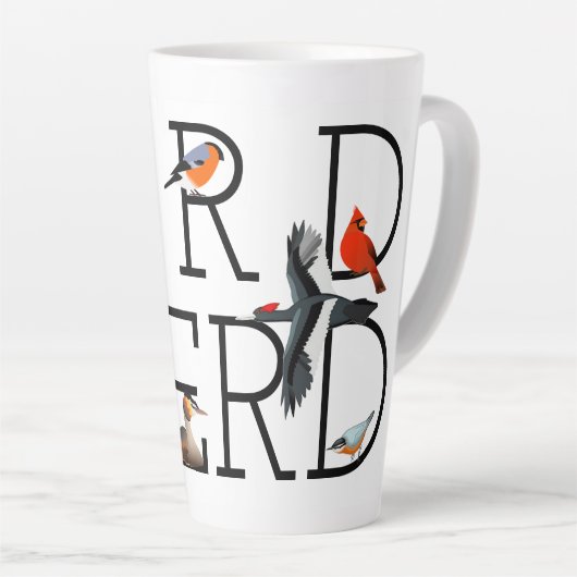 Tasse Latte Collection Nerd d'oiseaux (Angle droit)