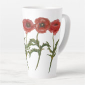 Tasse Latte Collection Red Poppy (Angle droit)