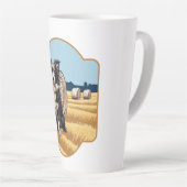 Tasse Latte Collie frontalier à la ferme (Angle droit)