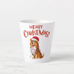 Tasse Latte Collie harcelé Feux de Noël Xmas Chips Cadeaux