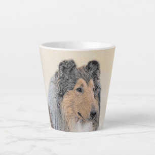 Tasse Latte Collie (Rough) Peinture - Cute Original Dog Art