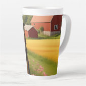 Tasse Latte Collie standard à la ferme (Angle droit)