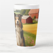 Tasse Latte Collie standard à la ferme (Devant)