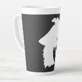 Tasse Latte ColliesWithoutBorders logo blanc (Angle gauche)