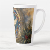 Tasse Latte Colombe de Noël en vitrail (Droite)