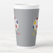 Tasse Latte Colombie Football (Devant)