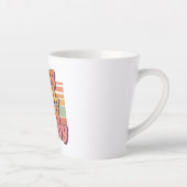 Tasse Latte Colorful Boho Retro Stay Wild Stay Groovy (Droite)