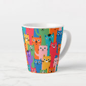 Tasse Latte Colorful cats (Angle droit)