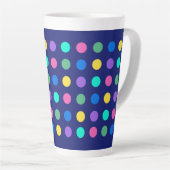 Tasse Latte Colorful Geometric Dots Drinkware Design -  (Angle droit)