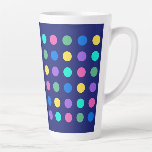 Tasse Latte Colorful Geometric Dots Drinkware Design -  (Droite)