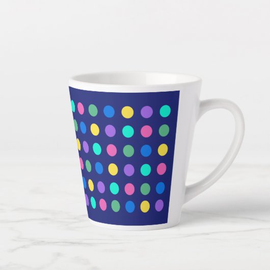 Tasse Latte Colorful Geometric Dots Drinkware Design - (Droite)