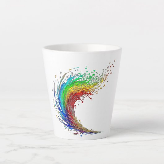 Tasse Latte Colorful Geometric Wave Coffee Cup (Devant)