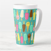 Tasse Latte Colorful Ice Cream Pattern Summer  (Angle droit)