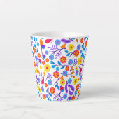 Tasse Latte Colourful Exotic Floral Pattern-23165 (Devant)