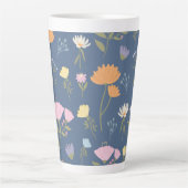 Tasse Latte Colourful meadow on blue (Devant)