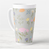 Tasse Latte Colourful meadow on grey (Angle gauche)