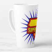Tasse Latte Comic Pop Art Super Maman (Angle gauche)