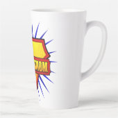 Tasse Latte Comic Pop Art Super Maman (Droite)