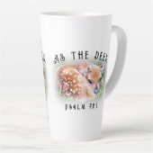 Tasse Latte Comme Le Psaume De Cerf 42:1 Bébé Doux Foi Chrétie (Angle droit)