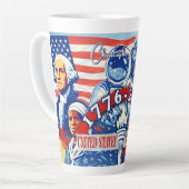 Tasse Latte Commemorative 1776-2026 USA Personalized (Angle gauche)