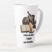 Tasse Latte Comment je mène mes batailles (Angle droit)