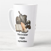 Tasse Latte Comment je mène mes batailles (Angle gauche)
