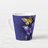 Tasse Latte Composition avec papillons Sapphire (Angle gauche)