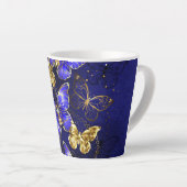 Tasse Latte Composition avec papillons Sapphire (Angle droit)