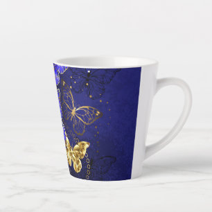 Tasse Latte Composition avec papillons Sapphire