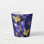 Tasse Latte Composition avec papillons Sapphire (Devant)