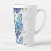 Tasse Latte Composition des White and Blue Butterflies (Droite)