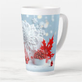Tasse Latte Composition Fleur d'Hiver (Angle droit)