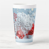 Tasse Latte Composition Fleur d'Hiver (Devant)