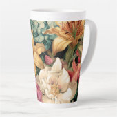 Tasse Latte Composition florale vintage vibrante (Angle droit)
