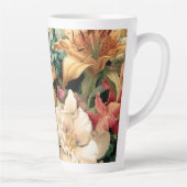 Tasse Latte Composition florale vintage vibrante (Droite)