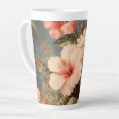 Tasse Latte Composition florale vintage vibrante (Angle gauche)