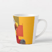 Tasse Latte Composition géométrique colorée abstraite  (Droite)