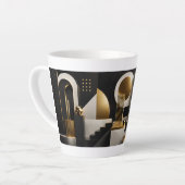 Tasse Latte Composition Moderne Luxueuse : Cadeau Or, Noir (Angle gauche)