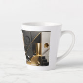 Tasse Latte Composition Moderne Luxueuse : Cadeau Or, Noir (Droite)