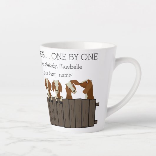Tasse Latte Comptez vos bénédictions Chèvres Boer (Droite)